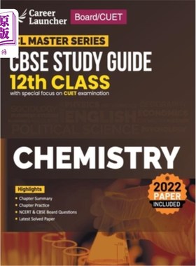 海外直订Board plus CUET 2023 CL Master Series - CBSE Study Guide - Class 12 - Chemistry 板加CUET 2023