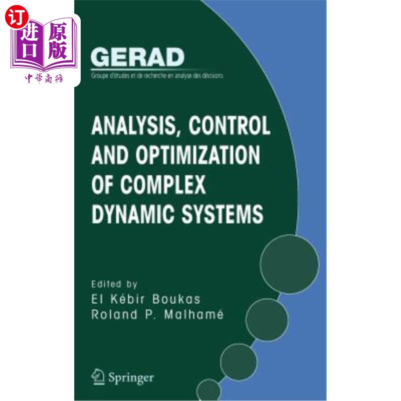 海外直订Analysis, Control and Optimization of Complex Dynamic Systems 复杂动态系统的分析、控制与优化