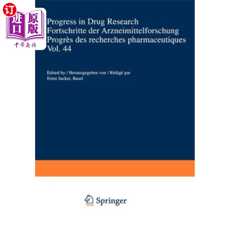 海外直订医药图书Progress in Drug Research / Fortschritte Der Arzneimittelforschung / Progrès Des 药物研究进展/Arzn