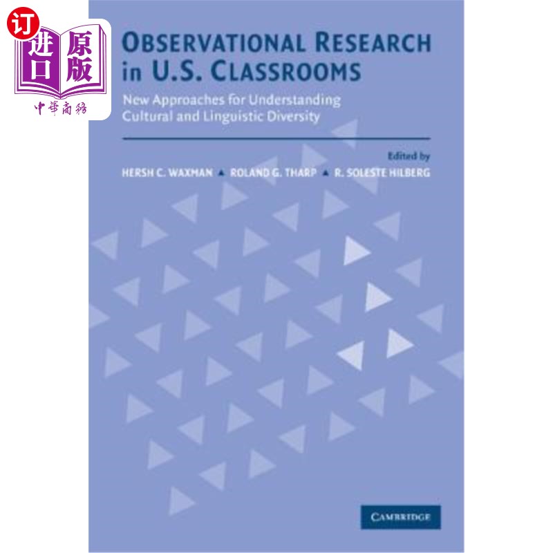 海外直订Observational Research in U.S. Classrooms: New Approaches for Understanding Cult 美国课堂观察研究:理解文化和语