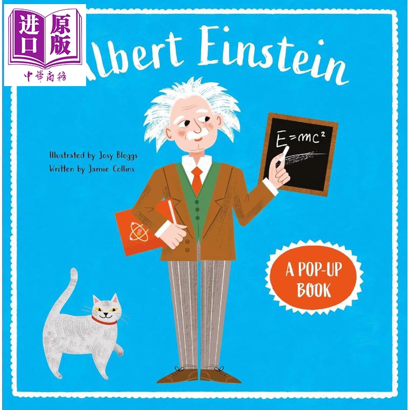 预售 立体的科学家 阿尔伯特.爱因斯坦 Pop-Up Sciencist Albert Einstein 英文原版 儿童立体绘本人物传记 精装立体书【中商原版?
