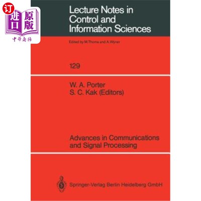 海外直订Advances in Communications and Signal Processing 通信与信号处理进展