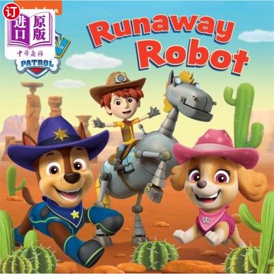 海外直订PAW PATROL RUNAWAY ROBOT BOARD BOOK 爪子巡逻失控机器人板书