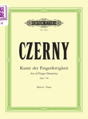 海外直订古英语 Art of Finger Dexterity Op. 740 (699) for Piano 手指灵巧的艺术钢琴作品740 (699)