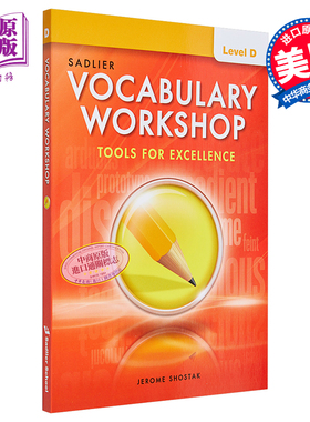 Vocabulary Workshop 2022 Student Grade 9 Level D 词汇工作坊学生书九年级 初中英语英文原版进口教材教辅书【中商原版】