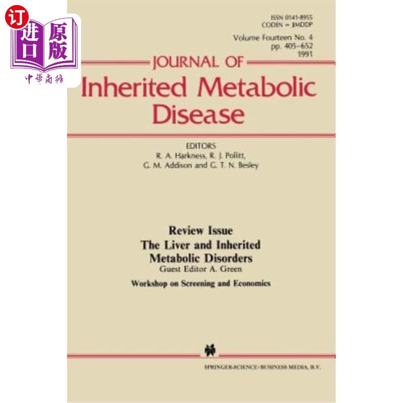 海外直订医药图书Journal of Inherited Metabolic Disease 遗传代谢疾病杂志