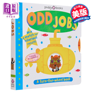 the 职业配对 Odd Turn 进口图书 现货 英文原版 Wheel Jobs 工作知识启蒙图画书 低幼儿童绘本 转动方向盘 中商原版 纸板书