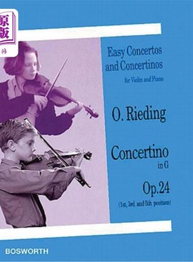 海外直订Concertino in G, Op. 24: Easy Concertos and Concertinos Series for Violin and Pi G大调协奏曲，作品24:简单的
