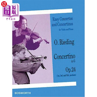 海外直订Concertino in G, Op. 24: Easy Concertos and Concertinos Series for Violin and Pi G大调协奏曲，作品24:简单的