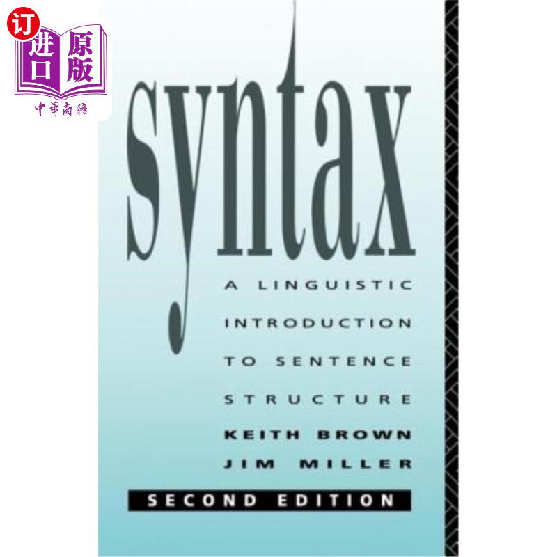 海外直订Syntax: A Linguistic Introduction to Sentence Structure 句法：句子结构的语言学导论