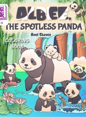 海外直订Albee, the Spotless Panda - Coloring Book 《一尘不染的熊猫》涂色书