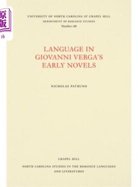 海外直订Language in Giovanni Verga's Early Novels 乔瓦尼·维加早期小说中的语言