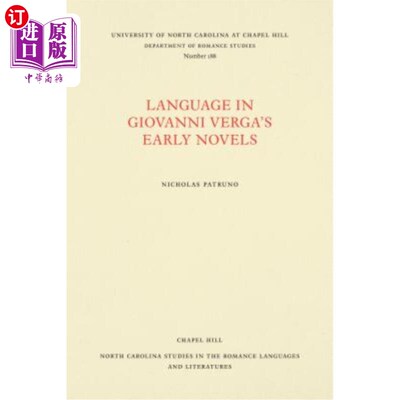 海外直订Language in Giovanni Verga's Early Novels 乔瓦尼·维加早期小说中的语言