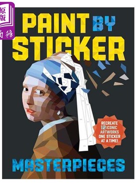 Paint by Sticker Masterpieces 英文原版 贴图画册：大师作品 手工益智玩具 【中商原版】
