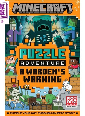预售 我的世界谜题冒险 监守者的警告 英文原版 Minecraft Puzzle Adventure A Wardens Warning Mojang AB【中商原版】