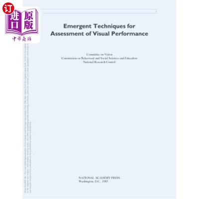 海外直订医药图书Emergent Techniques for Assessment of Visual Performance 视觉表现评估的应急技术