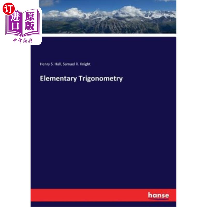 海外直订Elementary Trigonometry 初等三角