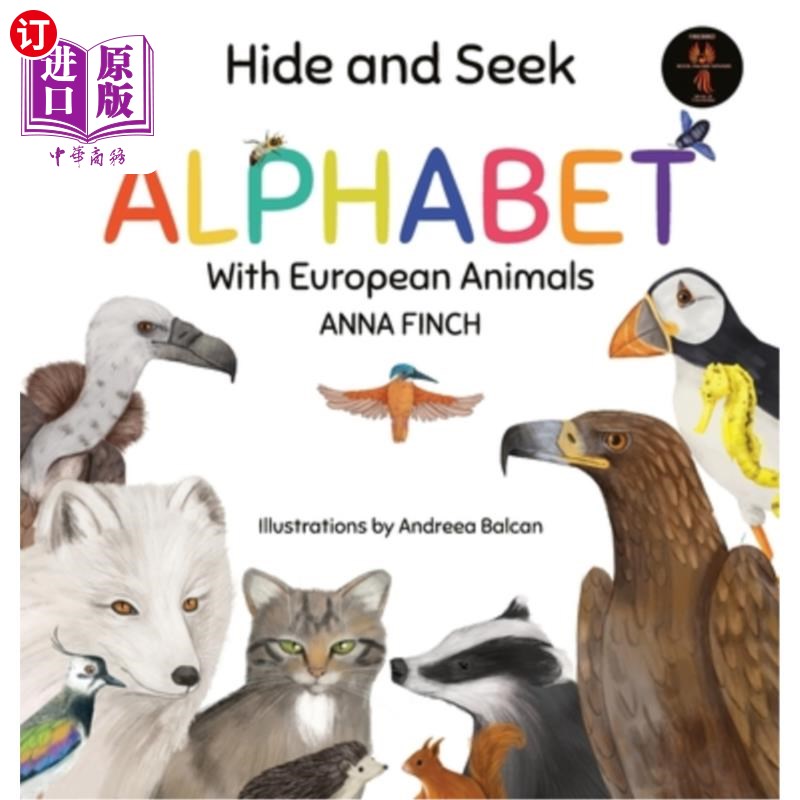 海外直订Hide and Seek Alphabet With European Animals 与欧洲动物捉迷藏字母