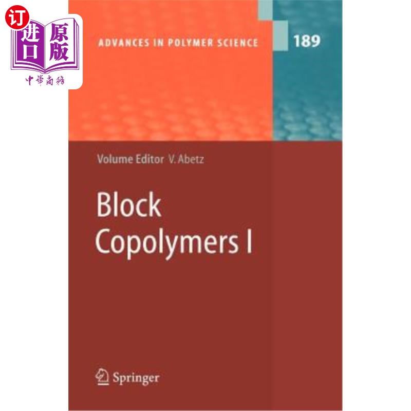 海外直订Block Copolymers I 嵌段共聚物I