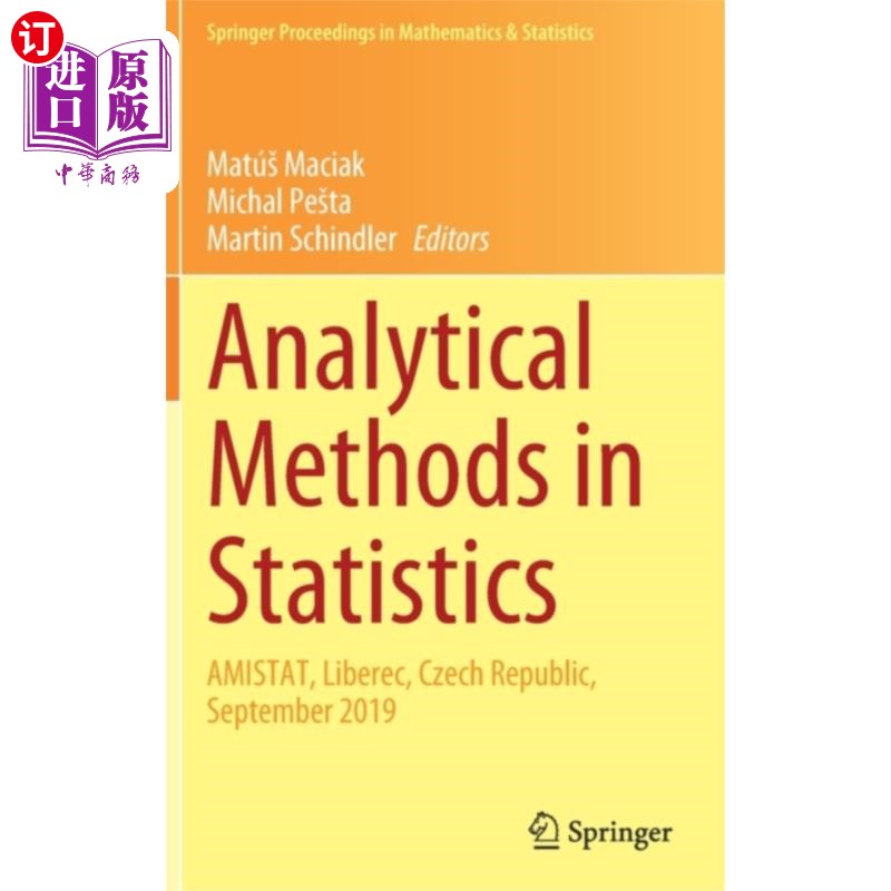 海外直订Analytical Methods in Statistics 统计学分析方法