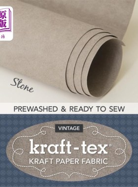 海外直订kraft-tex (R) Vintage Roll, Stone Prewashed 牛皮纸tex(右)复古卷，石头预洗