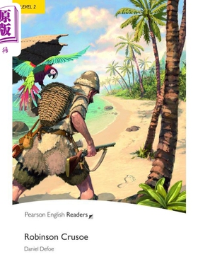 Pearson English readers鲁滨逊漂流记Robinson Crusoe培生英语分级读物2级 初中-高中 蓝思值570L中心词600 原版【中商原版?