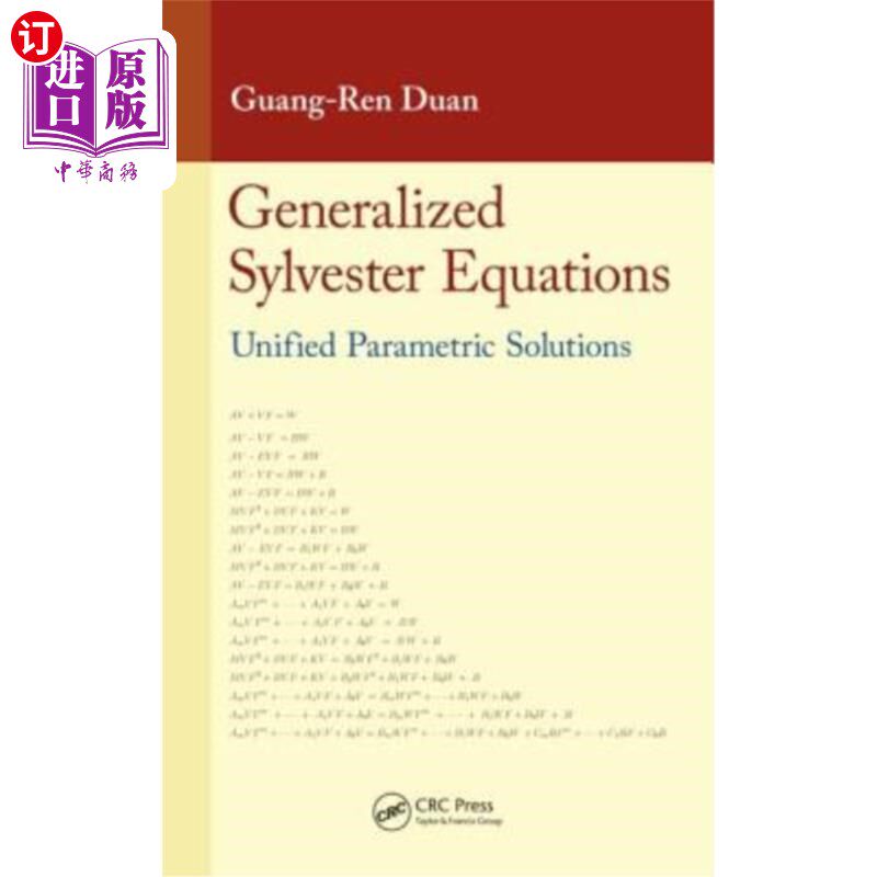 海外直订Generalized Sylvester Equations: Unified Parametric Solutions 广义Sylvester方程：统一参数解