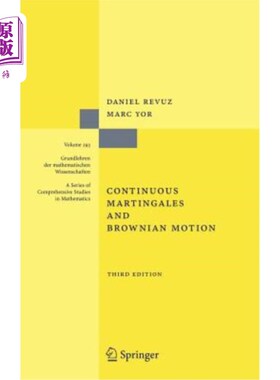 海外直订Continuous Martingales and Brownian Motion 连续鞅与布朗运动