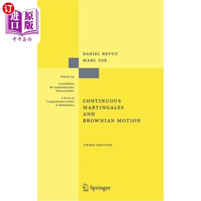 海外直订Continuous Martingales and Brownian Motion 连续鞅与布朗运动
