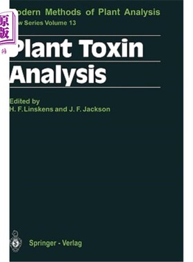 海外直订Plant Toxin Analysis 植物毒素的分析