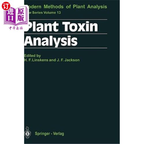 海外直订Plant Toxin Analysis 植物毒素的分析