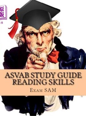 海外直订ASVAB Study Guide Reading Skills: Reading Skill Preparation & Strategies and Par ASVAB学习指导阅