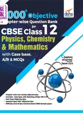 海外直订5000+ Objective Chapter-wise Question Bank for CBSE Class 12 Physics, Chemistry  CBSE 12级物理