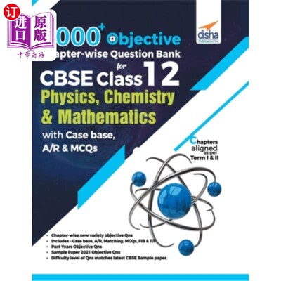 海外直订5000+ Objective Chapter-wise Question Bank for CBSE Class 12 Physics, Chemistry  CBSE 12级物理