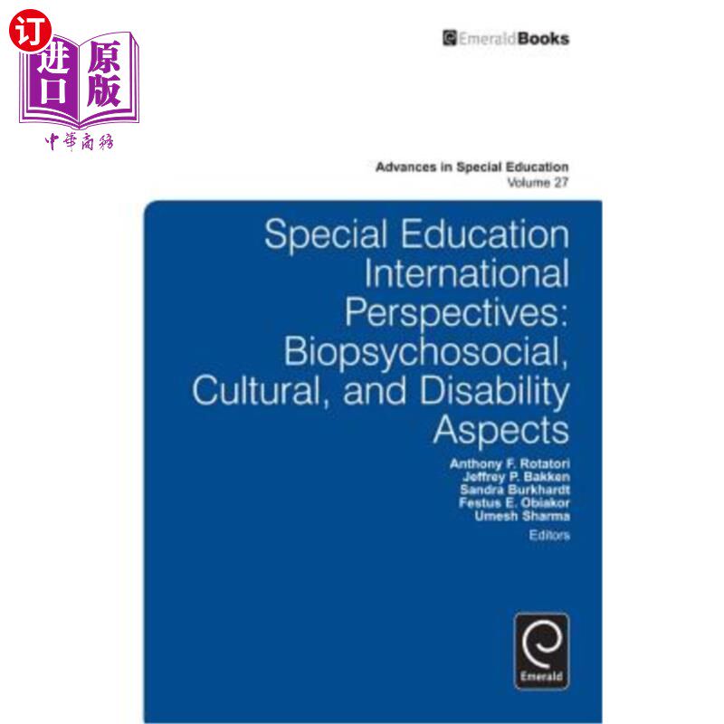 海外直订Special Education International Perspectives: Biopsychosocial, Cultural, and Dis 国际特殊教育展望:生物、心