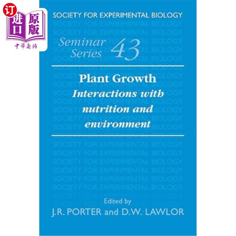 海外直订Plant Growth: Interactions with Nutrition and Environment 植物生长与营养和环境的相互作用