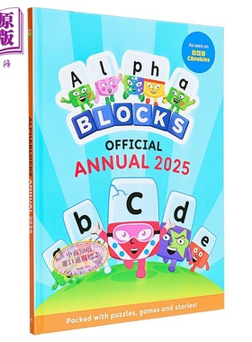 字母积木年鉴手册2025 Alphablocks Annual 2025 英文原版 儿童卡通动画 字母知识学习 游戏绘本图画书 精装童书【中商原版】