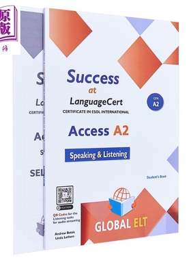 Success at LanguageCert A2 ESOL SELT Self-study Edition 朗思英语考试少儿A2备考模拟测试套装教辅书 附答案【中商原版】