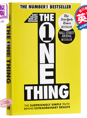 预售 重要的事 只有一件  成功从聚焦一件事开始 英文原版 The One Thing Gary Keller 企业管理 加里凯勒 杰帕帕森【中商原版】