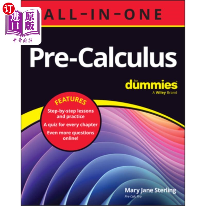 海外直订Pre-Calculus All-In-One for Dummies (+ Chapter Quizzes Online) 微积分入门教程(+在线章节测验)