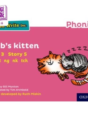 海外直订Read Write Inc. Phonics: Pink Set 3 Storybook 5 ... Read Write公司拼读:粉红色套装3故事书5 Tab的小猫
