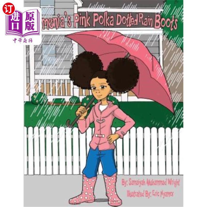 海外直订Amenia's Pink Polk Dot Rain Boots 阿梅尼亚的粉色圆点雨靴