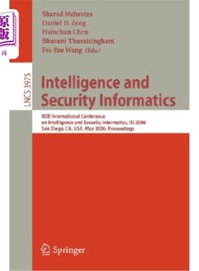 海外直订Intelligence and Security Informatics: IEEE International Conference on Intellig 情报与安全信息学:IEEE情报