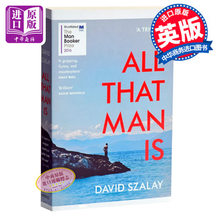 中商原版 That 预售 入围布克奖 巴黎评论 英文原版 Szalay 人不过如此 普林姆顿小说奖夺冠之作 All David Man