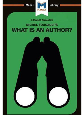 现货 对米歇尔福柯什么是作者的分析 英文原版 An Analysis of Michel Foucault's What Is an Author 解读【中商原版】