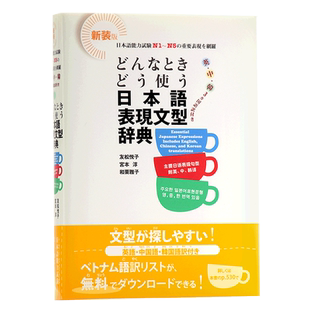 日语句型地道表达句型语法词典 日中韩英多种语言对照N1-N5常用句 日文原版 どんなときどう使う日本語表現文型辞典【中商原?