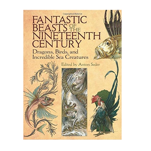 十九世纪神奇动物 进口艺术 自然科学书籍 Fantastic Beasts of 19 Century Anton Seder Dover Publications【中商原版】