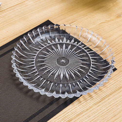 包邮透明ktv酒店大号珠点水果盘