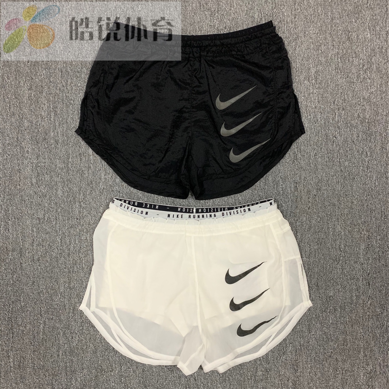 女子平角内衬运动训练跑步短裤