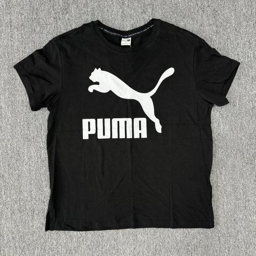 Puma 彪马女子大LOGO全棉经典款透气休闲运动短袖T恤596512-01